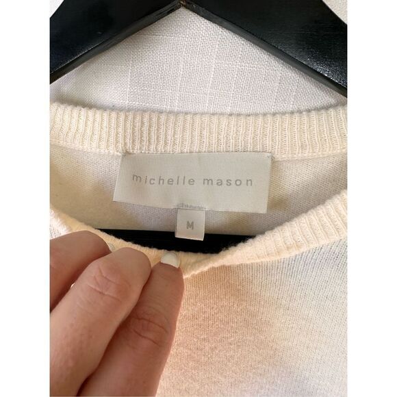 Michelle Mason Tie-front Wool And Cashmere-blend Sweater Women’s Size Medium - Picture 4 of 10